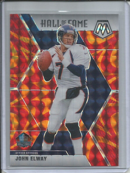 JOHN ELWAY 2019-20 PANINI MOSAIC HALL OF FAME REACTIVE ORANGE PRIZM BRONCOS
