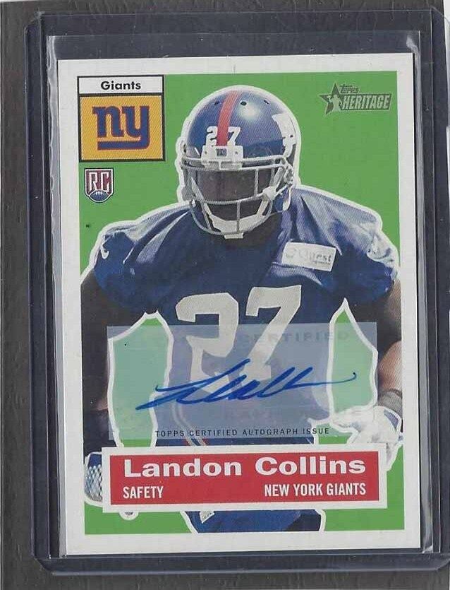 LANDON COLLINS 2015 TOPPS HERITAGE GIANTS ROOKIE AUTO RC #83