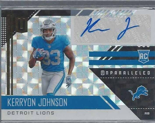 KERRYON JOHNSON 2018 UNPARALLELED HYPER LIONS ROOKIE AUTO RC #D 13/25