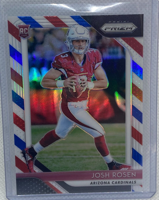 JOSH ROSEN 2018 PANINI PRIZM RED WHITE & BLUE PRIZMS RC #206