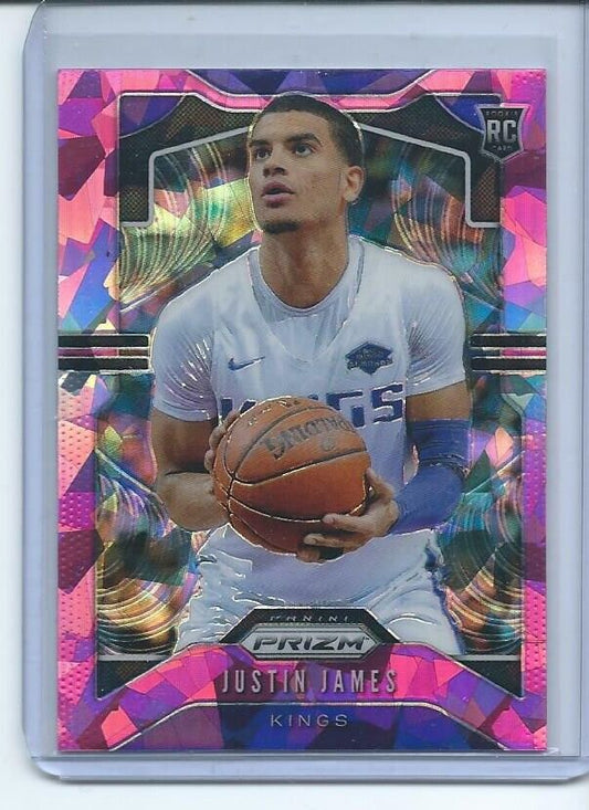 JUSTIN JAMES 2019-20 PANINI PRIZM PINK ICE PRIZMS RC #295