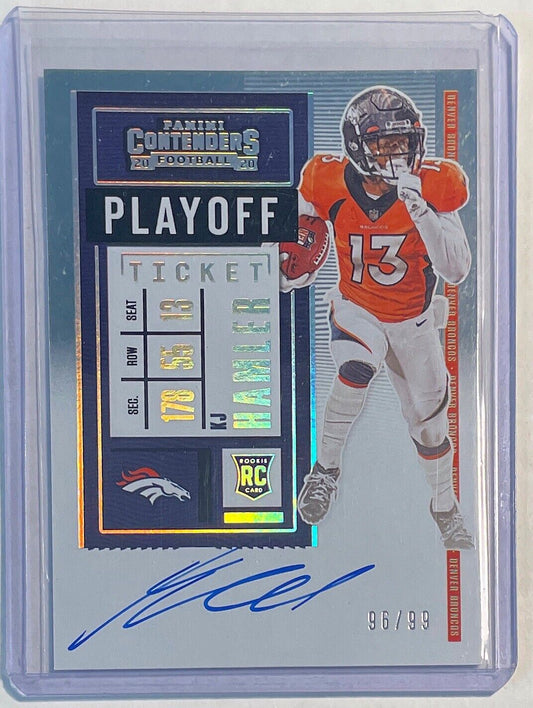 KJ HAMLER 2020 PANINI CONTENDERS PLAYOFF TICKET ON CARD AUTO ROOKIE RC #D 96/99