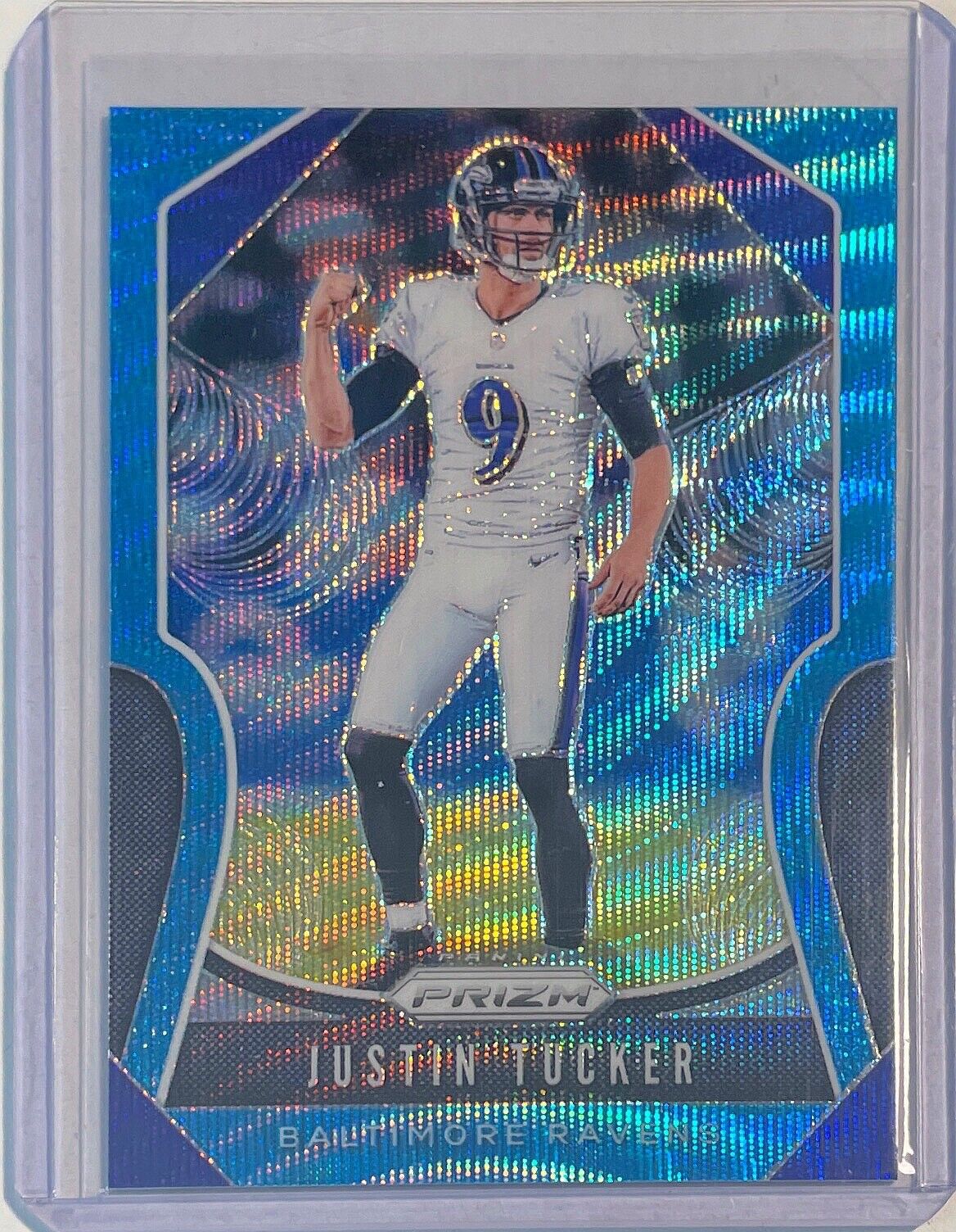 JUSTIN TUCKER 2019 PANINI PRIZM BLUE WAVE PRIZM #D 034/199
