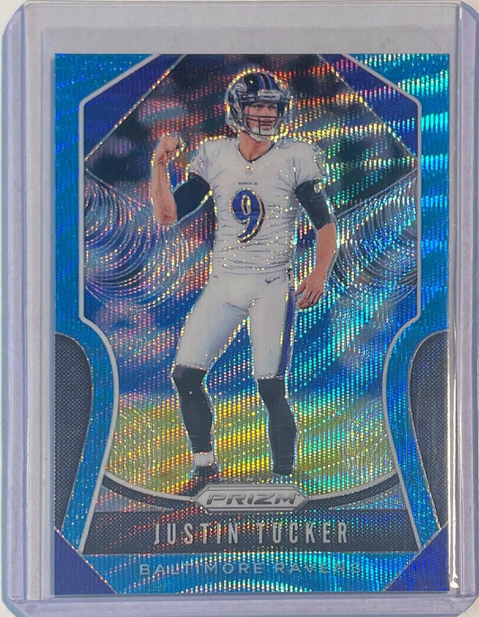 JUSTIN TUCKER 2019 PANINI PRIZM BLUE WAVE PRIZM #D 034/199