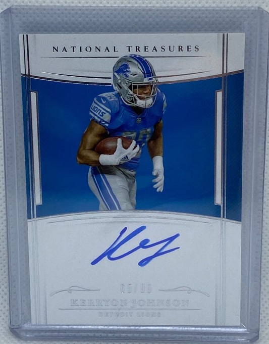 KERRYON JOHNSON 2018 PANINI NATIONAL TREASURES ROOKIE ON CARD AUTO RC #D 65/99