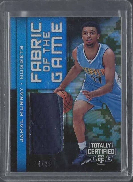 JAMAL MURRAY 2016-17 TOTALLY CERTIFiED FABRIC OF THE GAME CAMO PATCH RC #d /25
