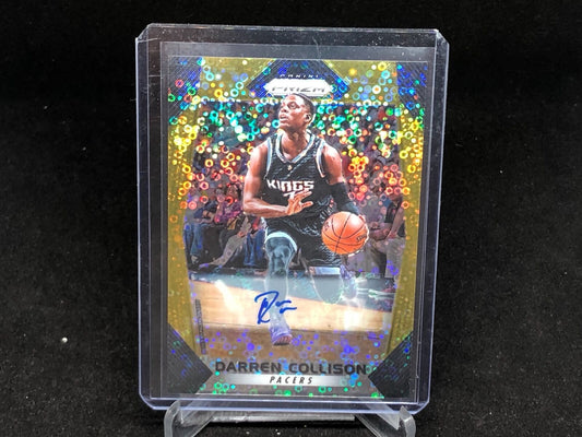 DARREN COLLISON 2017-18 PANINI PRIZM FAST BREAK GOLD PRIZM AUTO #D 7/10