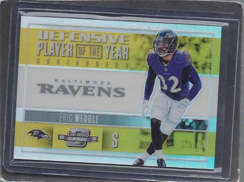 ERIC WEDDLE 2017 CONTENDERS OPTIC DEFENSIVE PLAYER OF THE YEAR GOLD HOLO #D 8/10