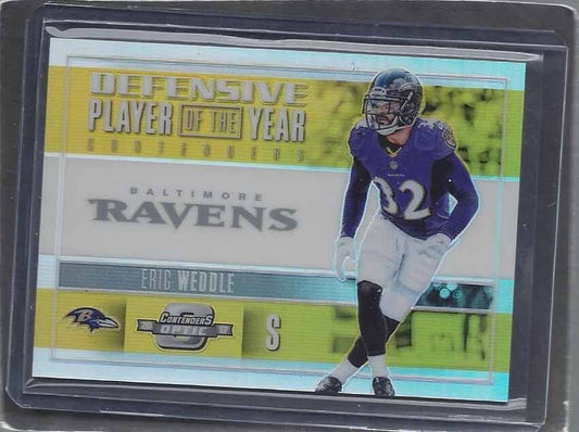 ERIC WEDDLE 2017 CONTENDERS OPTIC DEFENSIVE PLAYER OF THE YEAR GOLD HOLO #D 8/10