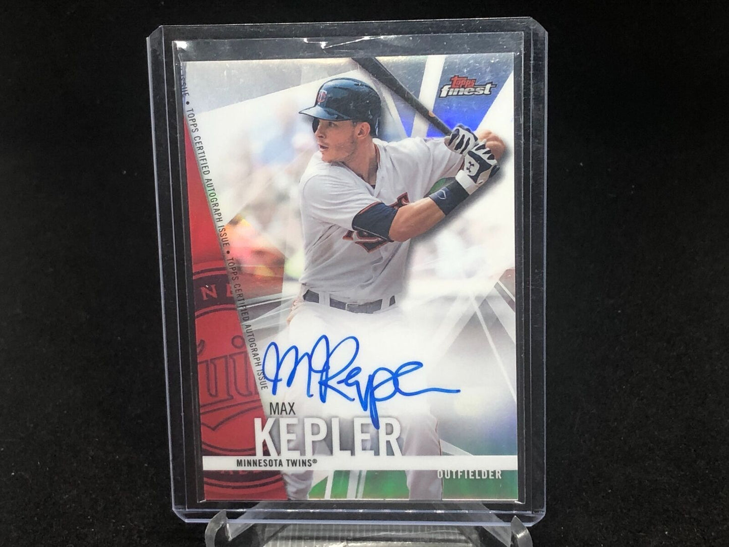 MAX KEPLER 2017 TOPPS FINEST REFRACTOR ON CARD AUTO