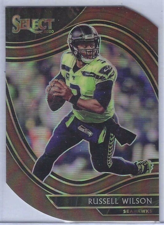 RUSSELL WILSON 2020 PANINI SELECT BRONZE FIELD LEVEL DIE CUT #D /355