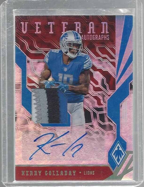 KENNY GOLLADAY 2018 PHOENIX VETERAN RED 4 COLOR LIONS PATCH AUTO #D 17/50