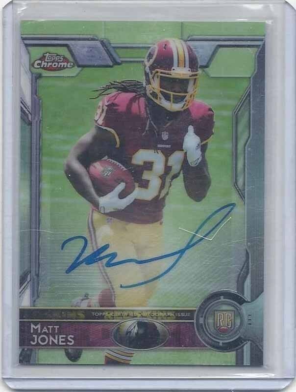 MATT JONES 2015 TOPPS CHROME REDSKINS ON CARD ROOKIE AUTO RC #153