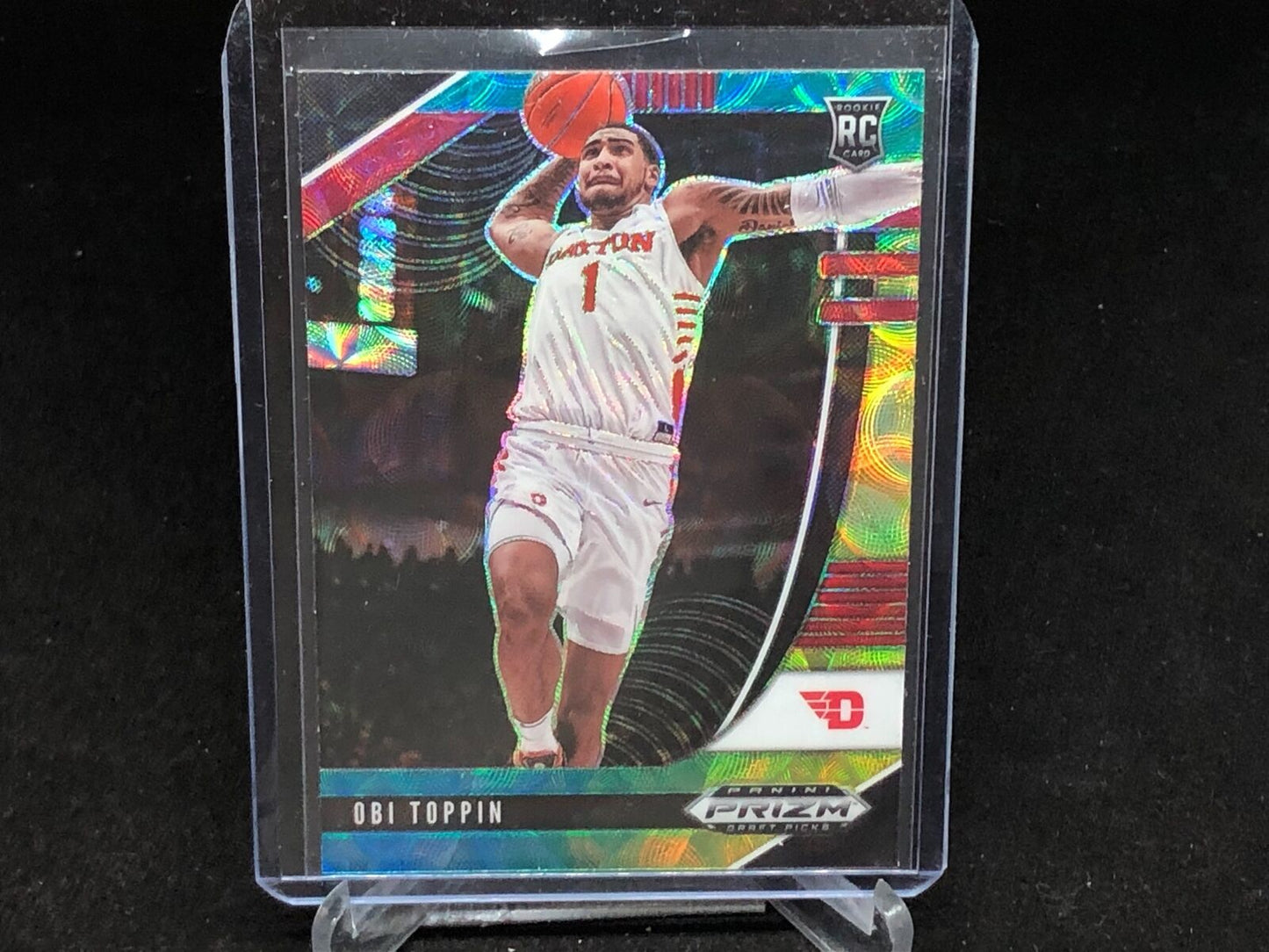 OBI TOPPIN 2020-21 PANINI PRIZM BLUE YELLOW GREEN SCOPE PRIZM RC # 7