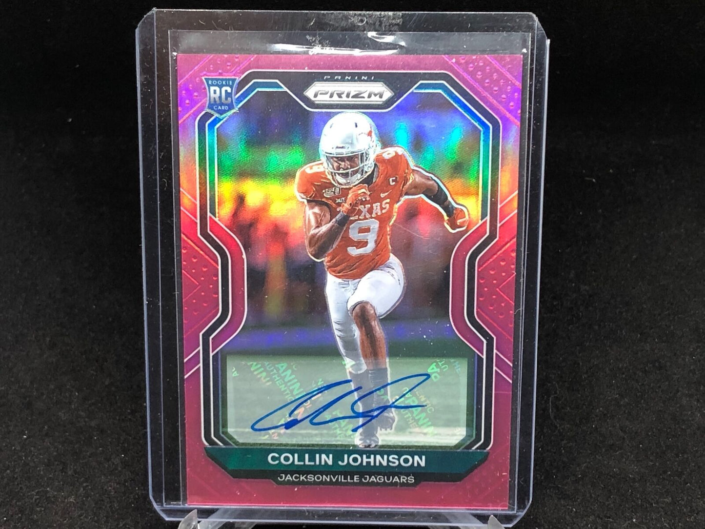 COLLIN JOHNSON 2020 PANINI PRIZM PINK PRIZMS AUTO RC # 353