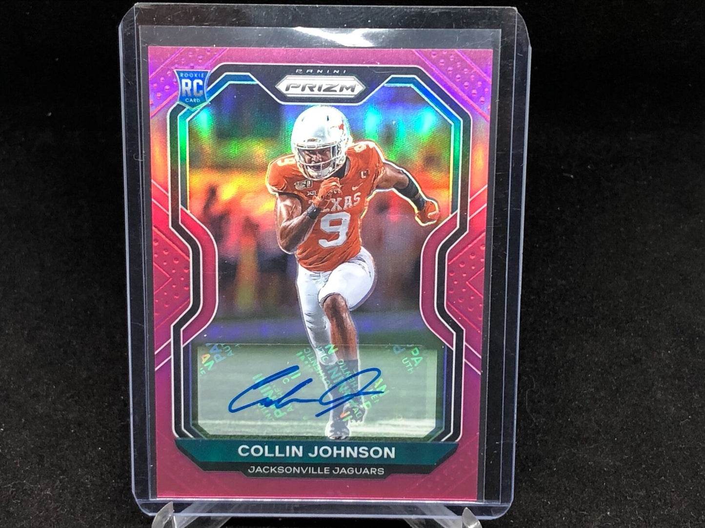 COLLIN JOHNSON 2020 PANINI PRIZM PINK PRIZMS AUTO RC # 353