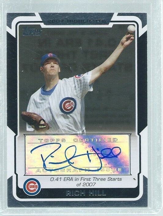 RICH HILL 2008 TOPPS HIGHLIGHTS AUTO