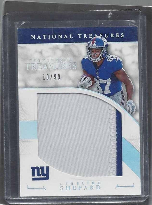 STERLING SHEPARD 2016 NATIONAL TREASURES TREMENDOUS JUMBO 2 COLOR PATCH RC /99
