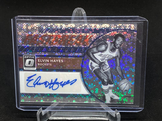 ELVIN HAYES 2017-18 PANINI OPTIC FASTBREAK SIGNATURES HOLO PRIZM AUTO