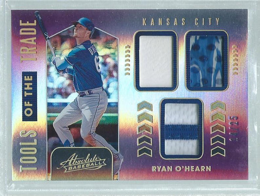 RYAN O'HEARN 2020 ABSOLUTE TOOLS OF THE TRADE TRIPLE PATCH PURPLE #D 14/25