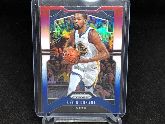 KEVIN DURANT 2019-20 PANINI PRIZM RED WHITE BLUE PRIZMS # 210