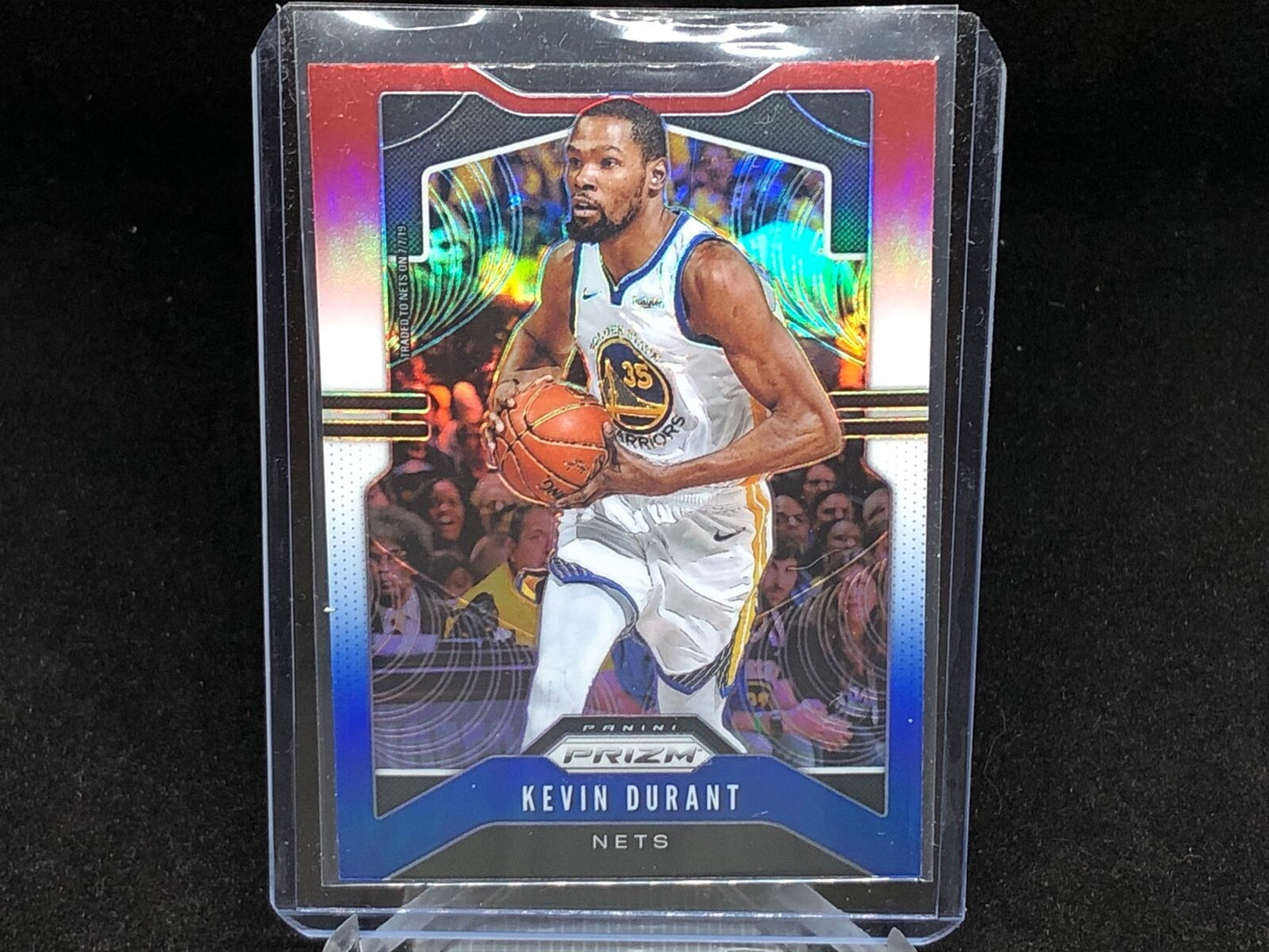 KEVIN DURANT 2019-20 PANINI PRIZM RED WHITE BLUE PRIZMS # 210