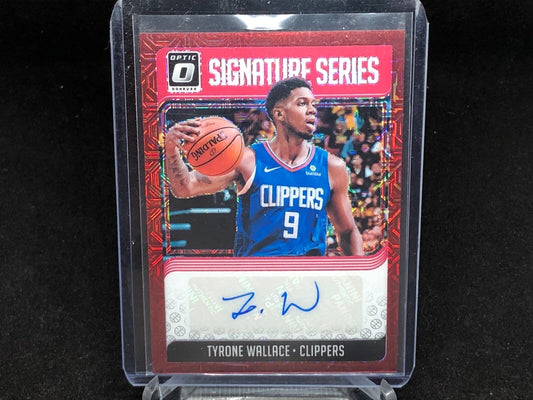 TYRONE WALLACE 2018-19 PANINI DONRUSS OPTIC CHOICE RED PRIZM AUTO