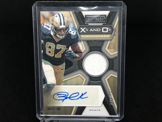 JARED COOK 2019 PANINI PLAYBOOK XS & OS SIGNATURES JERSEY AUTO #D 45/249