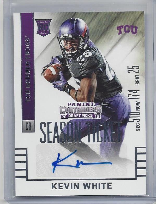 KEVIN WHITE 2015 PANINI CONTENDERS DRAFT PICKS ROOKIE AUTO RC #179