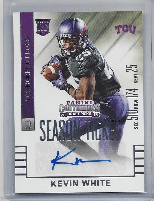KEVIN WHITE 2015 PANINI CONTENDERS DRAFT PICKS ROOKIE AUTO RC #179