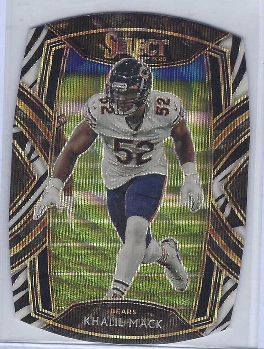 KHALIL MACK 2020 PANINI SELECT ZEBRA DIE CUT CLUB LEVEL SSP #208
