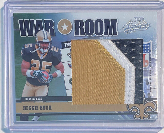 REGGIE BUSH 2006 DONRUSS PLAYOFF ABSOLUTE WAR ROOM GAME WORN PATCH RC #D 17/25