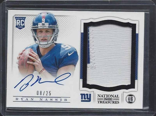 RYAN NASSIB 2013 NATIONAL TREASURES BLACK RPA 2 COLOR PATCH AUTO RC #D 8/25