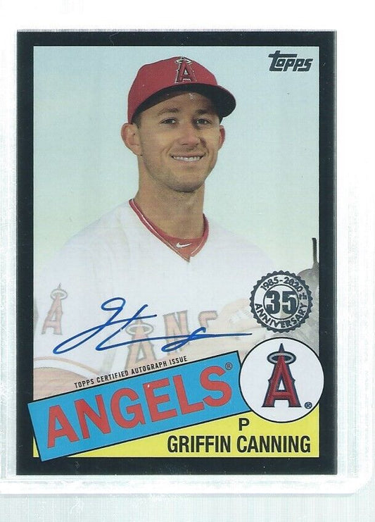 GRIFFIN CANNING 2020 TOPPS 35TH ANNIVERSARY BLACK ON CARD AUTO #D 164/199