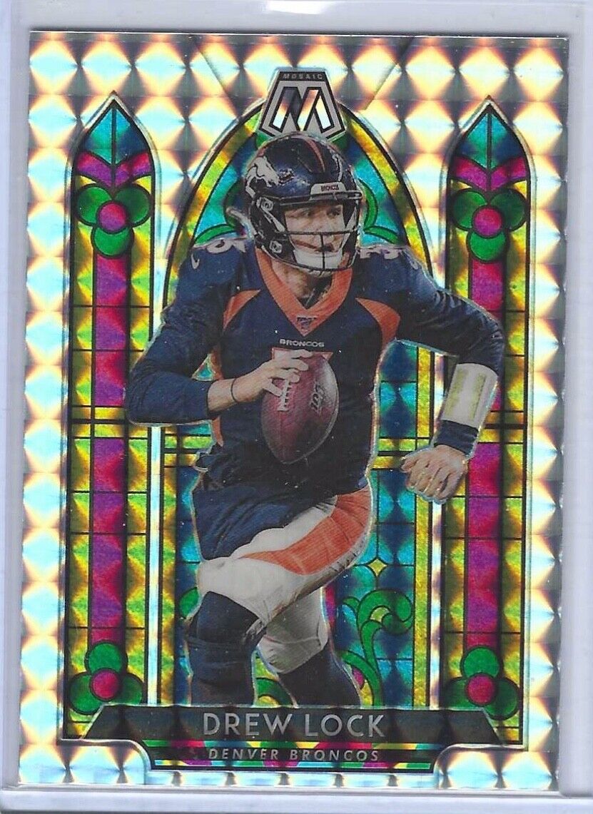 DREW LOCK 2020 PANINI MOSAIC SILVER PRIZM STAINED GLASS SSP #SG5