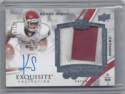 KENNY STILLS 2014 UD EXQUISITE RPA JUMBO 2 COLOR ROOKIE PATCH AUTO RC #D 65/125