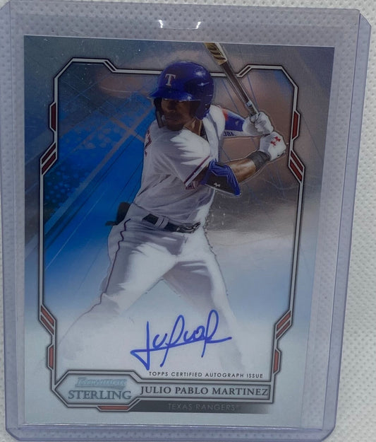 JULIO PABLO MARTINEZ 2019 TOPPS BOWMAN STERLING PROSPECT ON CARD AUTO #BSPA-JPM