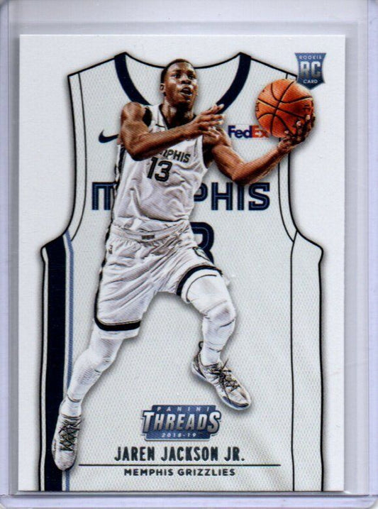 JAREN JACKSON JR. 2018-19 PANINI THREADS TRUE ROOKIE RC #106