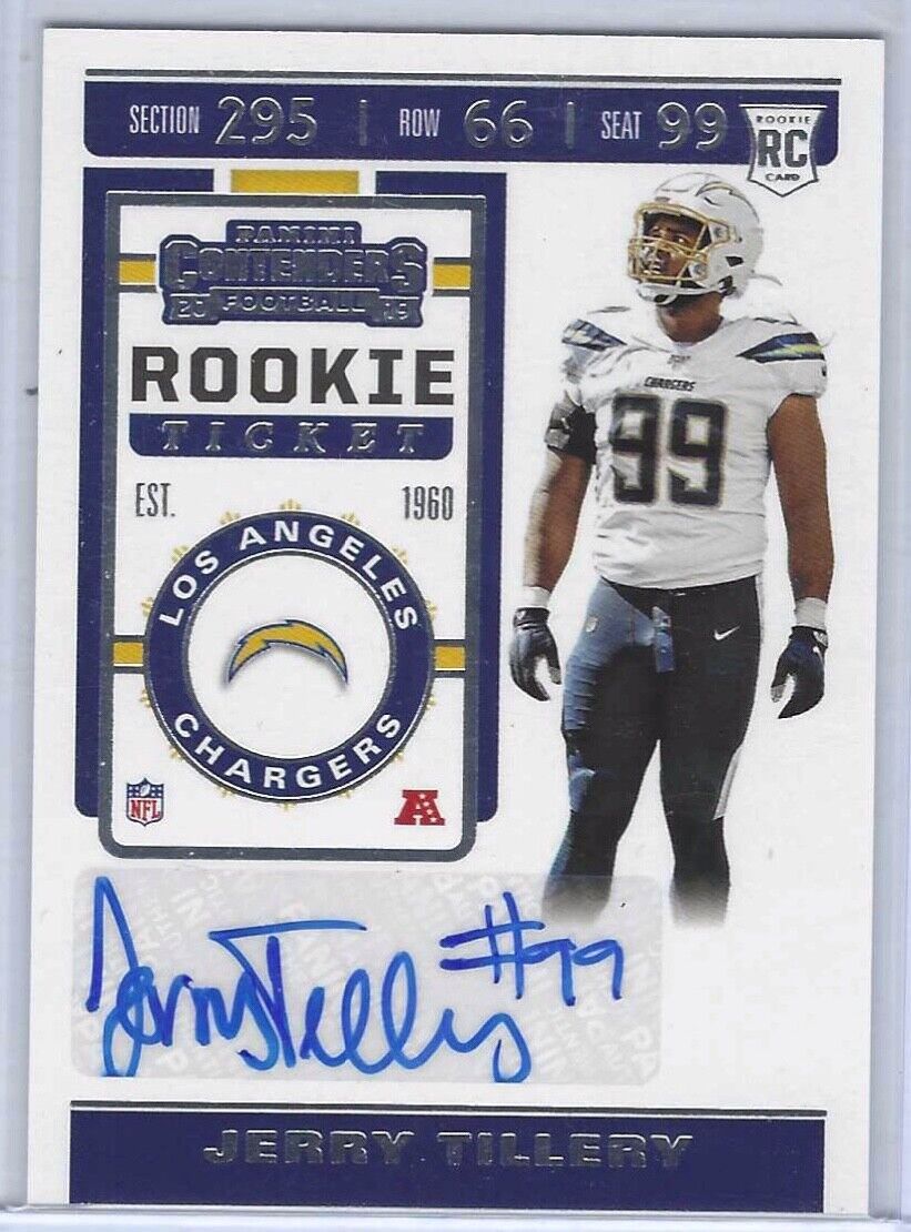 JERRY TILLERY 2019 PANINI CONTENDERS ROOKIE TICKET AUTO RC #280