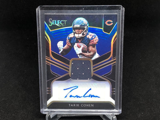 TARIK COHEN 2018 PANINI SELECT BLUE PRIZM JERSEY AUTO RC #D 67/75