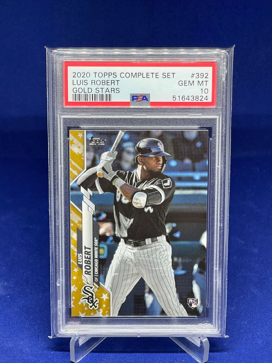 LUIS ROBERT 2020 TOPPS COMPLETE SET GOLD STARS SP ROOKIE RC #392 PSA 10 GEM MINT