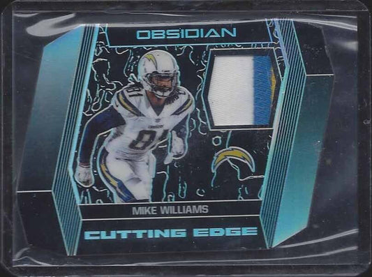 MIKE WILLIAMS 2018 OBSIDIAN CUTTING EDGE DIE CUT 3 COLOR PATCH #D 11/35