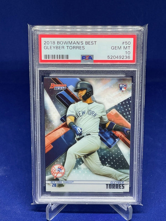 GLEYBER TORRES 2018 BOWMANS BEST ROOKIE RC #50 PSA 10 GEM MINT