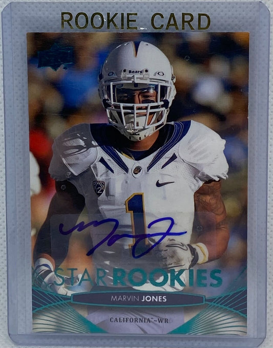 MARVIN JONES 2012 UPPER DECK STAR ROOKIES AUTO RC #197