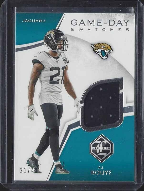 1/1 A.J. BOUYE 2019 LIMITED GAME DAY JERSEY #D 21/49 HIS JERSEY NUMBER #21 !!