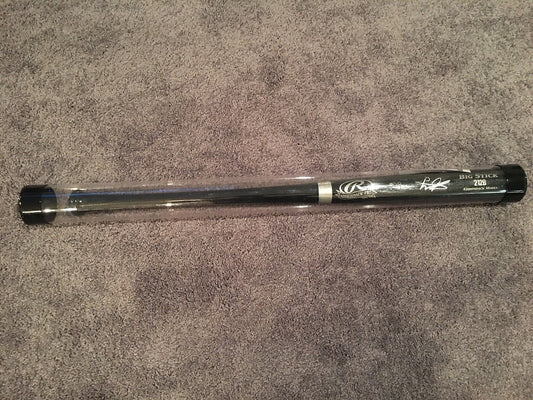 GREGORY POLANCO AUTOGRAPHED BLACK BIG STICK BASEBALL BAT w/ JSA COA + STICKER