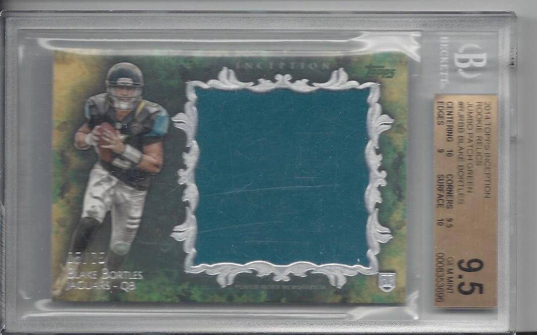 1/1 BLAKE BORTLES 2014 INCEPTION JUMBO JERSEY #D 5/75 BGS 9.5 (5! HIS JERSEY #!)