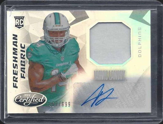 JARVIS LANDRY 2014 CERTIFIED FRESHMAN FABRIC RPA ROOKIE PATCH AUTO RC #D 497/699