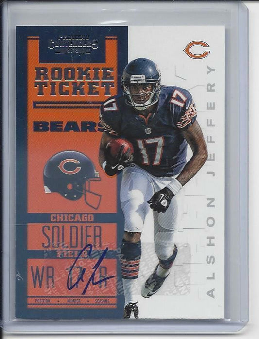 ALSHON JEFFERY 2012 PANINI CONTENDERS ROOKIE TICKET BEARS TRUE RC AUTO #235