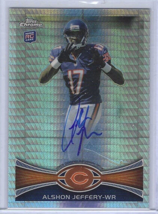 ALSHON JEFFERY 2012 TOPPS CHROME PRISM REFRACTOR ROOKIE AUTO RC #D /50